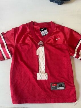 Nike Red Kids' Football Jersey with White #1
